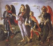 Francesco Botticini Tobias and the Three Archangels Spain oil painting artist